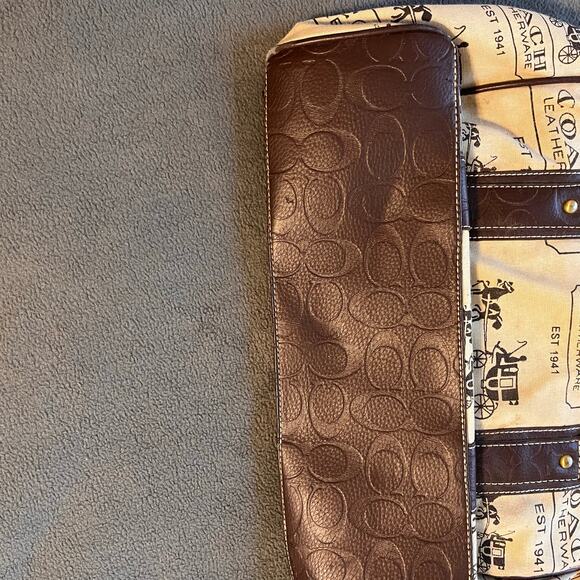 Coach Brown and Cream Satchel - Picture 8 of 13